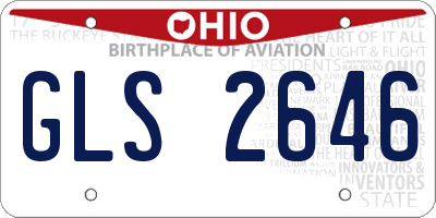 OH license plate GLS2646