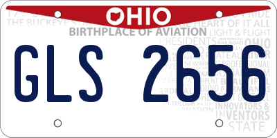 OH license plate GLS2656