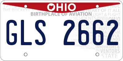 OH license plate GLS2662