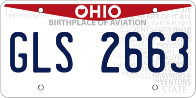 OH license plate GLS2663