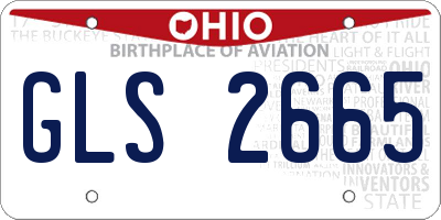 OH license plate GLS2665