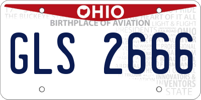 OH license plate GLS2666