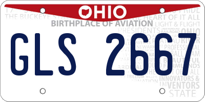 OH license plate GLS2667