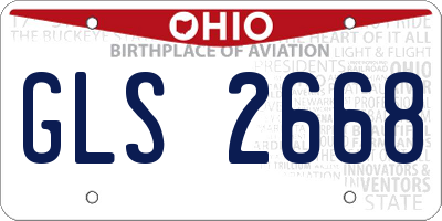 OH license plate GLS2668
