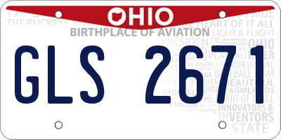 OH license plate GLS2671