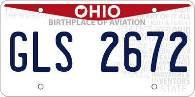 OH license plate GLS2672