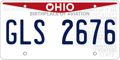 OH license plate GLS2676