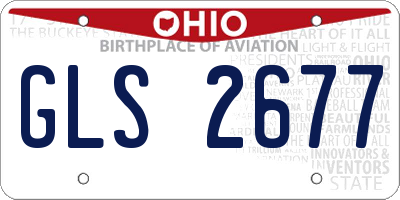 OH license plate GLS2677