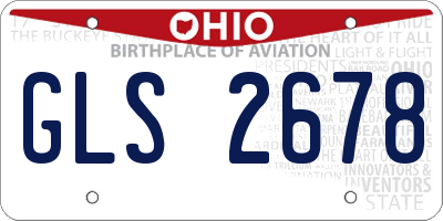 OH license plate GLS2678