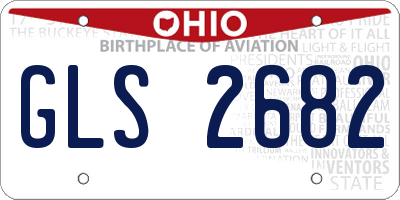 OH license plate GLS2682