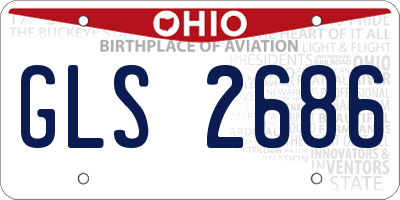 OH license plate GLS2686