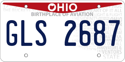 OH license plate GLS2687