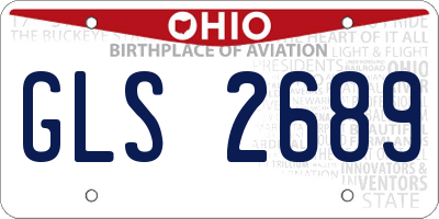 OH license plate GLS2689