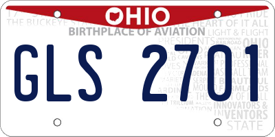 OH license plate GLS2701