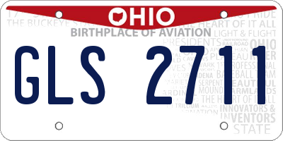 OH license plate GLS2711