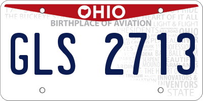 OH license plate GLS2713