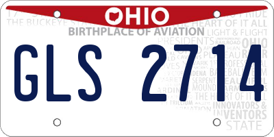 OH license plate GLS2714