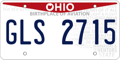 OH license plate GLS2715