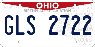 OH license plate GLS2722