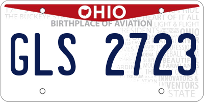 OH license plate GLS2723