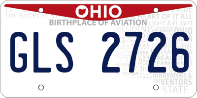 OH license plate GLS2726