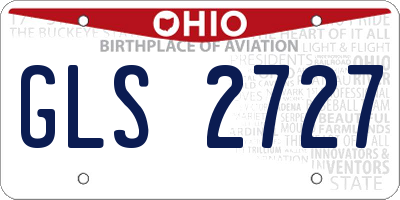 OH license plate GLS2727