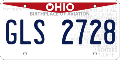 OH license plate GLS2728