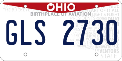 OH license plate GLS2730