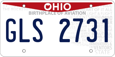 OH license plate GLS2731