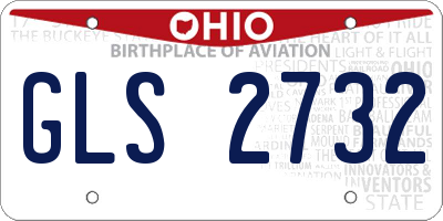 OH license plate GLS2732