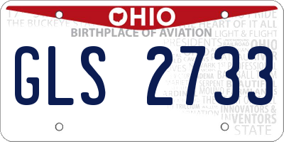 OH license plate GLS2733