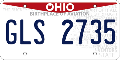 OH license plate GLS2735