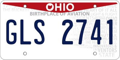 OH license plate GLS2741
