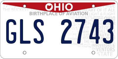 OH license plate GLS2743