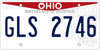 OH license plate GLS2746