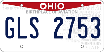 OH license plate GLS2753