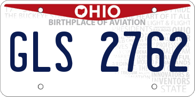 OH license plate GLS2762