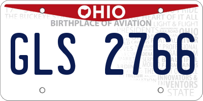 OH license plate GLS2766