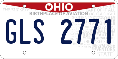 OH license plate GLS2771