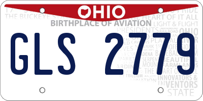 OH license plate GLS2779