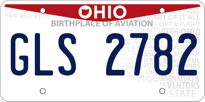 OH license plate GLS2782