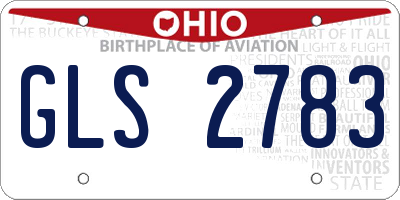 OH license plate GLS2783