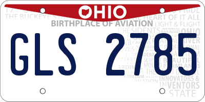 OH license plate GLS2785
