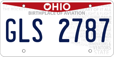 OH license plate GLS2787
