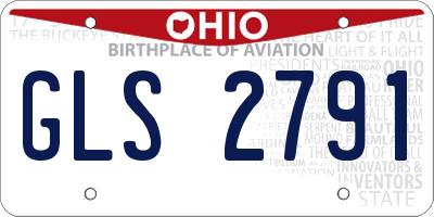 OH license plate GLS2791