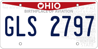 OH license plate GLS2797