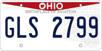 OH license plate GLS2799