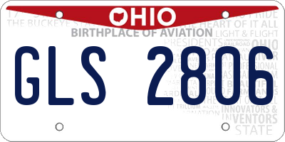OH license plate GLS2806