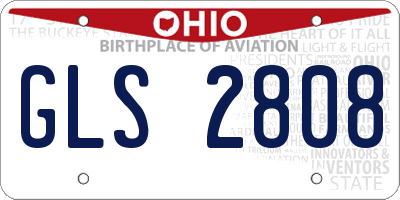 OH license plate GLS2808