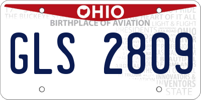 OH license plate GLS2809